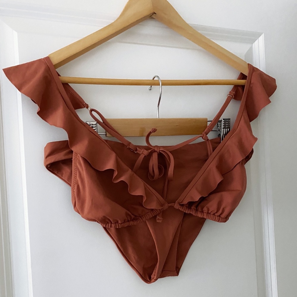 Eberjey Pique Graziela Ruffle Bikini Set